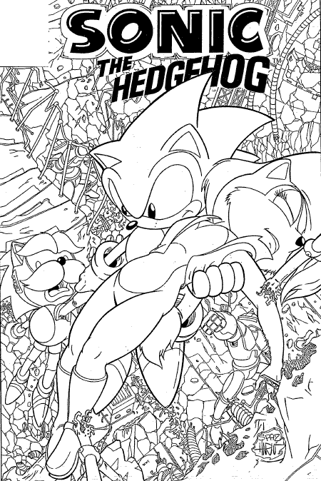 Coloriage 7 Sonic