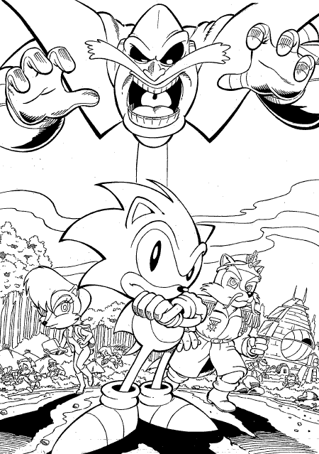 Coloriage 8 Sonic