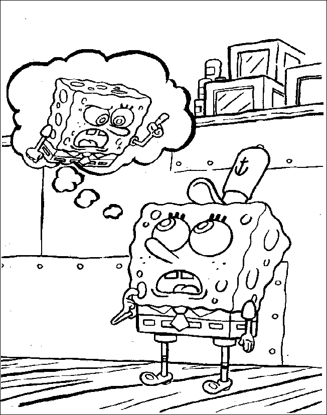 Coloriage 4 Spongebob