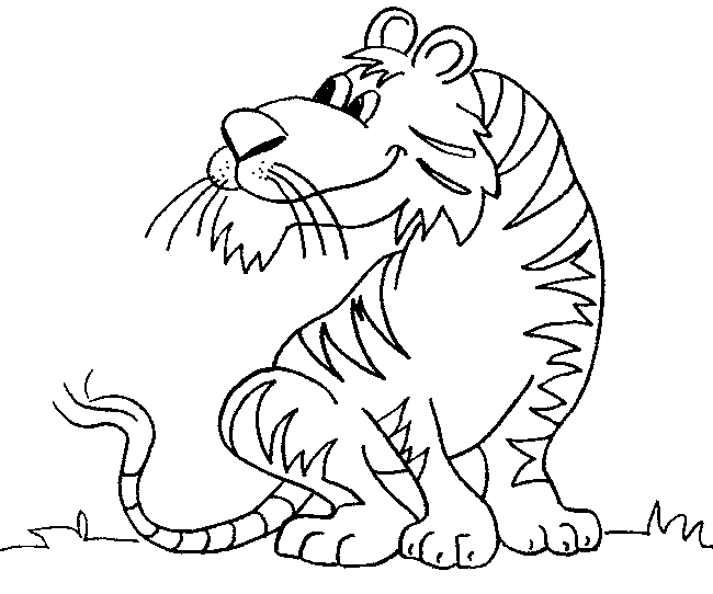 Coloriage 4 Tigres