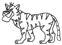 Coloriage Tigres 1