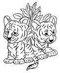 Coloriage Tigres 10