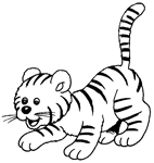 Coloriage Tigres 11