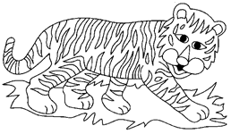 Coloriage Tigres 3