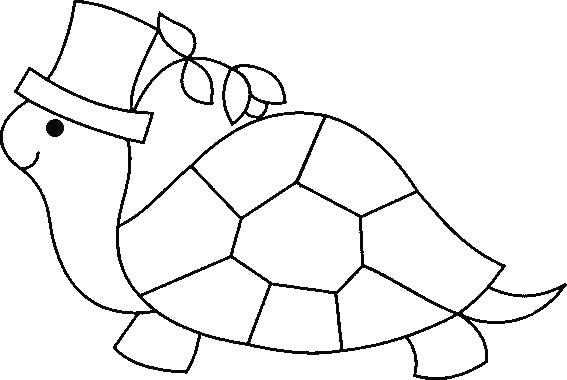 Coloriage 3 Tortues