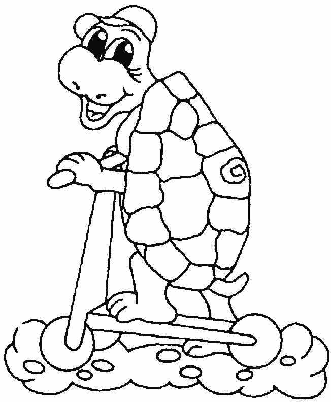 Coloriage 4 Tortues