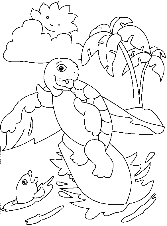 Coloriage 8 Tortues