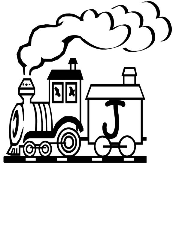 Coloriage 10 Train alphabet