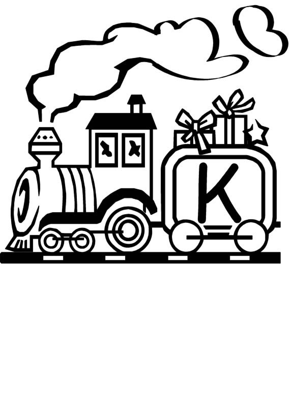 Coloriage 11 Train alphabet