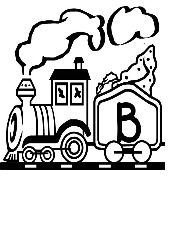 Coloriage 2 Train alphabet