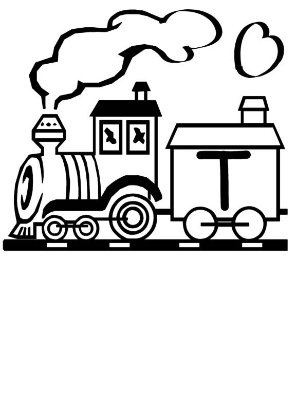 Coloriage 20 Train alphabet