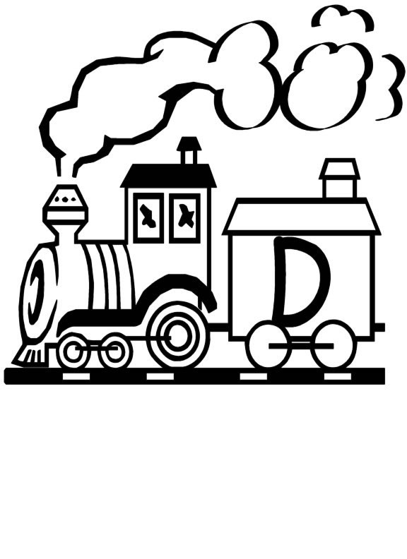 Coloriage 4 Train alphabet
