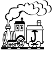 Coloriage Train alphabet 10
