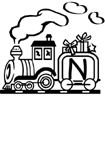 Coloriage Train alphabet 14