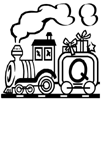 Coloriage Train alphabet 17