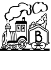 Coloriage Train alphabet 2