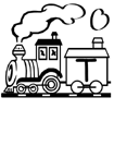 Coloriage Train alphabet 20