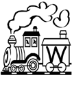 Coloriage Train alphabet 23