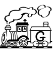 Coloriage Train alphabet 7
