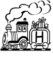 Coloriage Train alphabet 8
