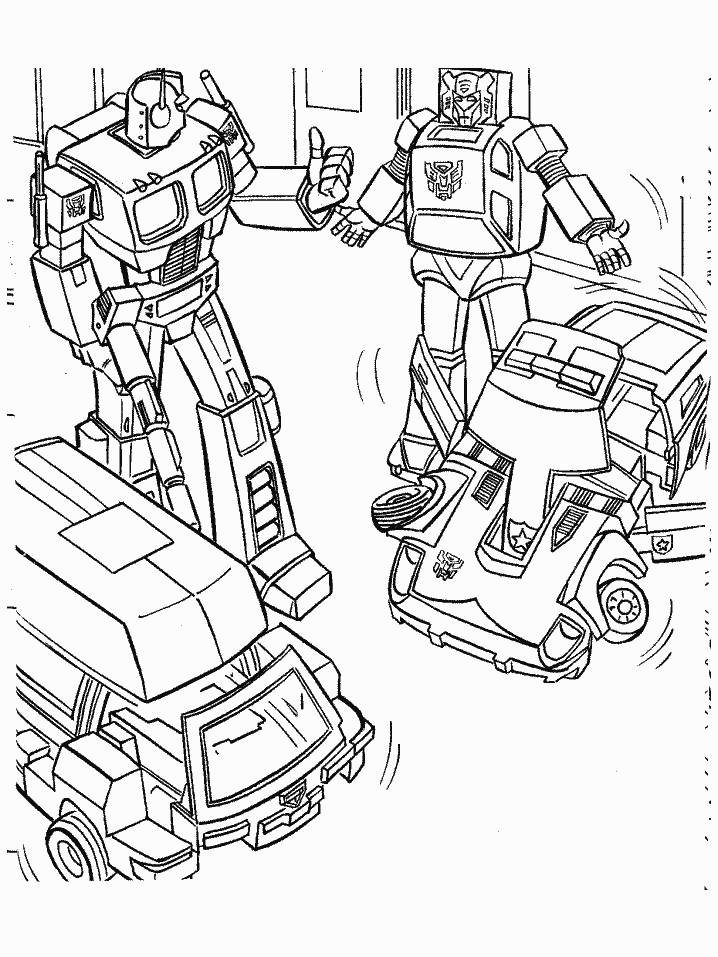 Coloriage 10 Transformers
