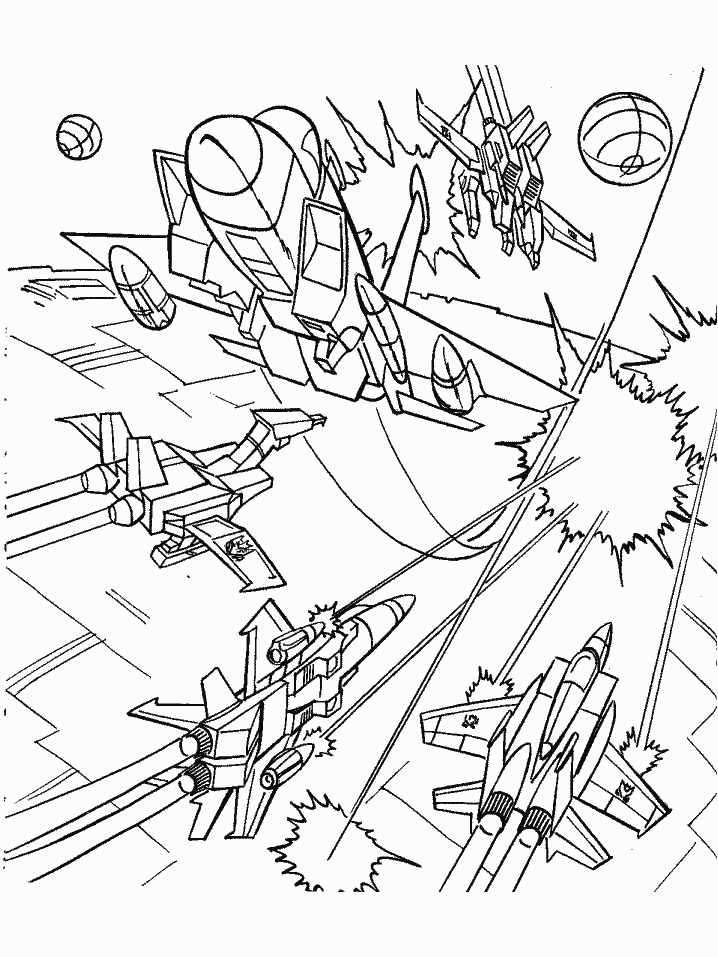 Coloriage 12 Transformers