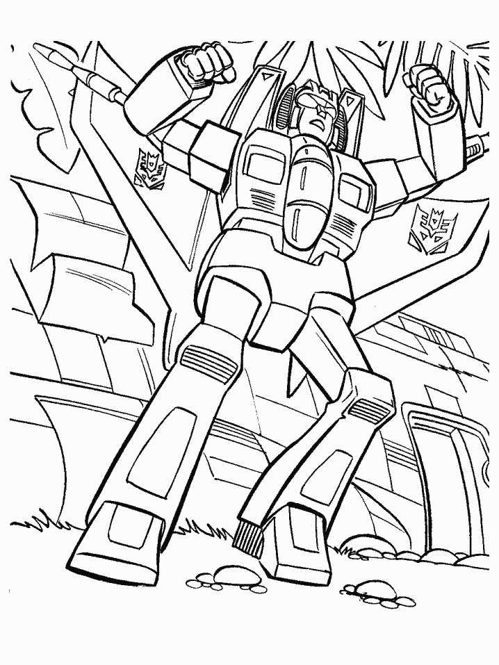 Coloriage 5 Transformers