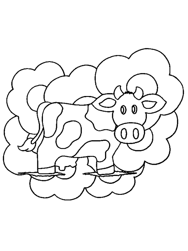Coloriage 6 Vaches