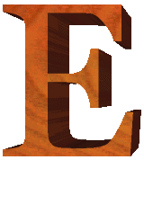 Lettre E Alphabet Bois Majuscule