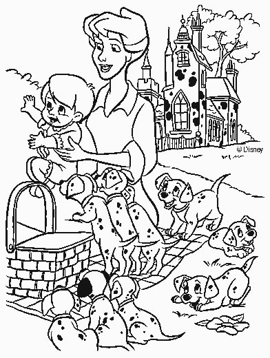 Coloriage 10 101 dalmatians