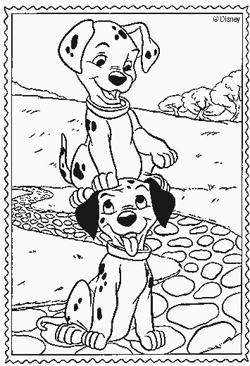 Coloriage 12 101 dalmatians