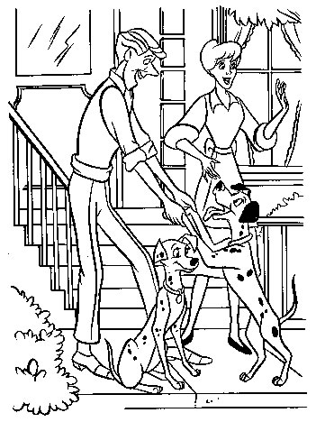 Coloriage 18 101 dalmatians