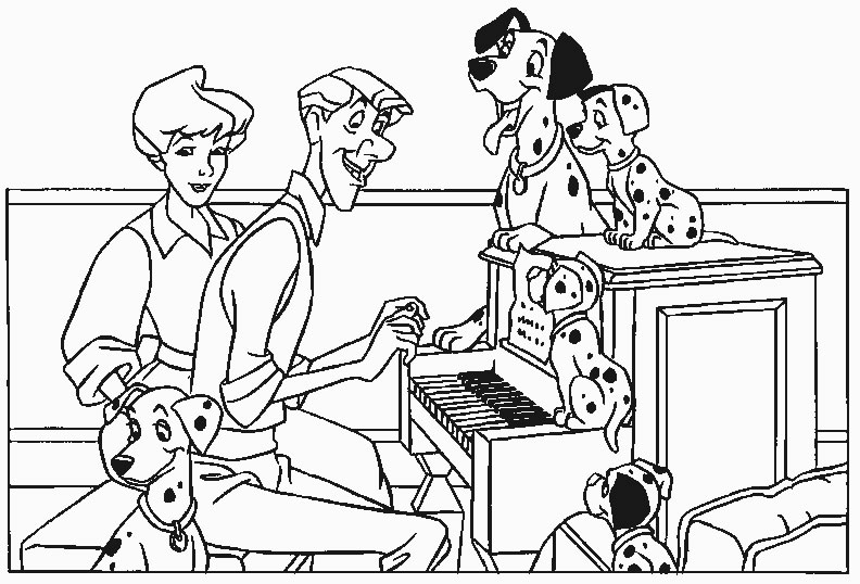 Coloriage 5 101 dalmatians