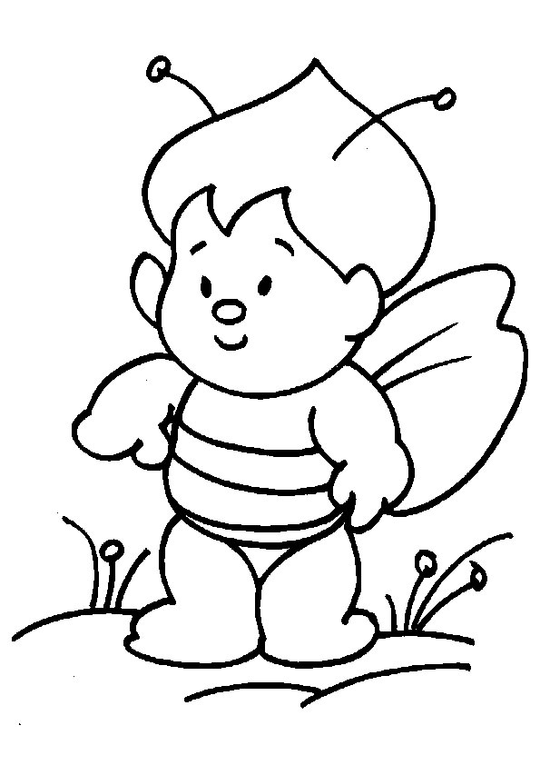 Coloriage 1 Abeilles