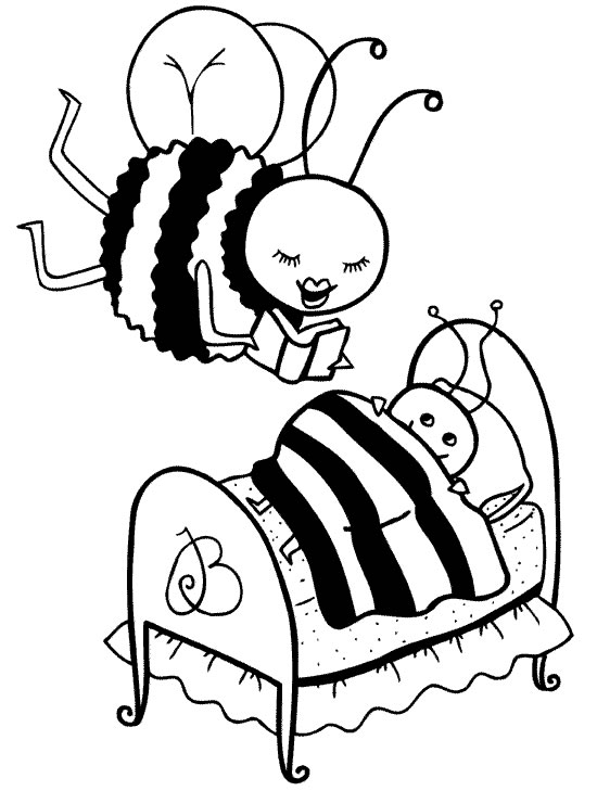 Coloriage 3 Abeilles