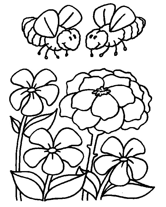 Coloriage 6 Abeilles