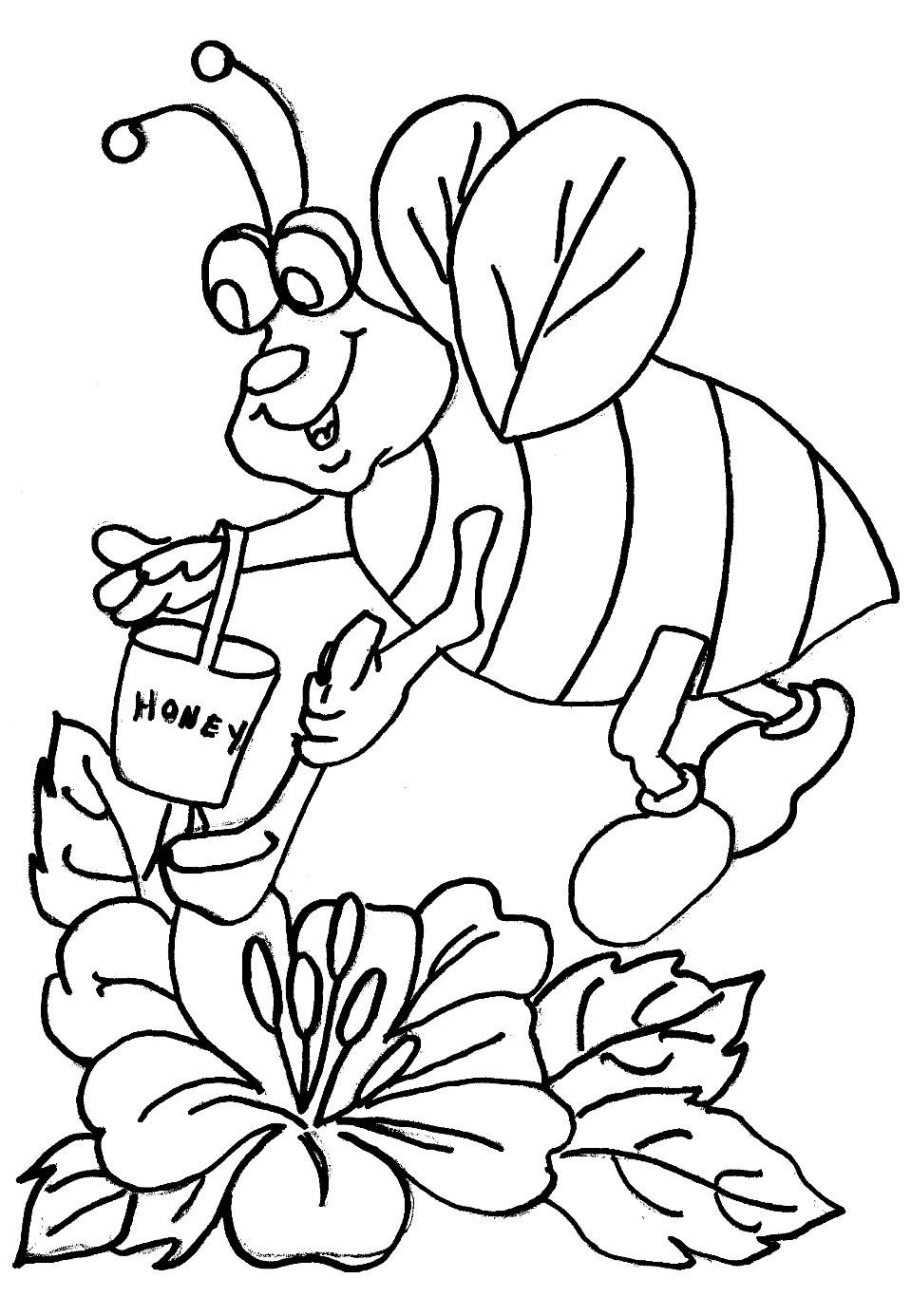 Coloriage 7 Abeilles