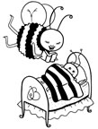 Coloriage Abeilles 3