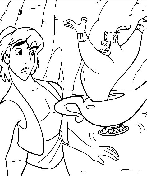 Coloriage 10 Aladdin