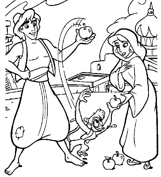 Coloriage 12 Aladdin