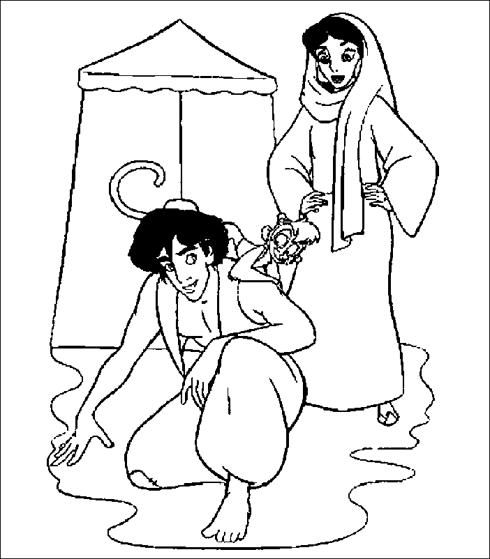 Coloriage 13 Aladdin