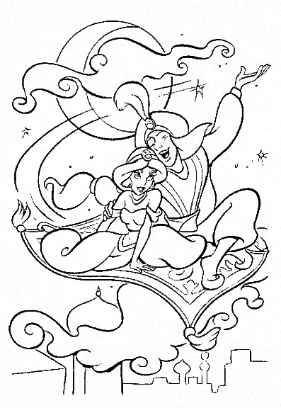 Coloriage 4 Aladdin