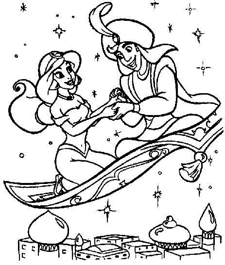 Coloriage 6 Aladdin