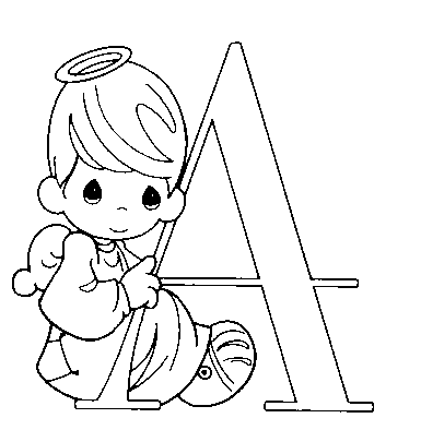 Coloriage 1 Alphabet animaux