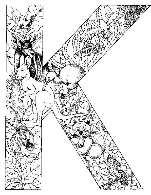 Coloriage 24 Alphabet animaux