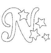 Coloriage 14 Alphabet de noel