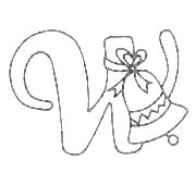 Coloriage 23 Alphabet de noel