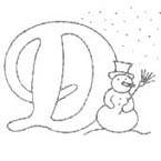 Coloriage Alphabet de noel 4