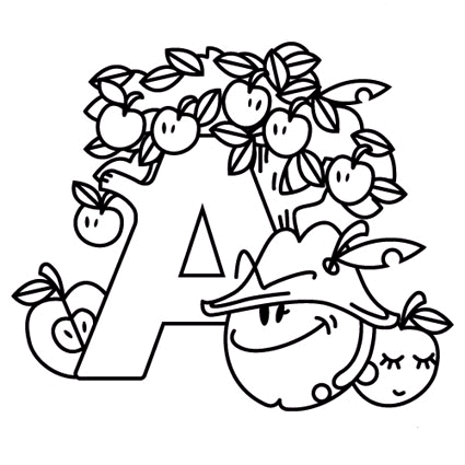 Coloriage 1 Alphabet en majuscules