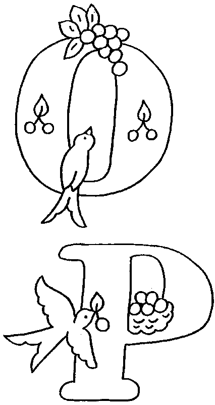 Coloriage 8 Alphabet oiseaux